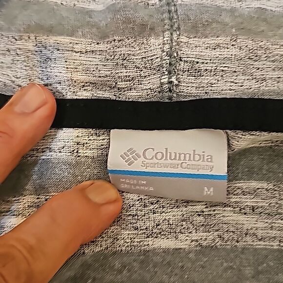 Columbia Wannacut Ridge EXS Full Zip Hoodie Striped Gray Medium - Picture 8 of 9